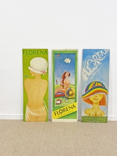 Különleges retro reklám plakát garnitúra - Florena