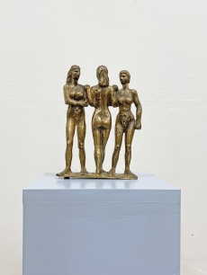 A három grácia - modernista bronz szobor