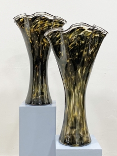 Hatalmas, impozáns Olasz design üveg váza pár