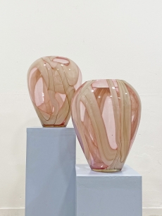 Pazar , Olasz design tojás üveg váza pár