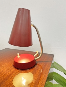 Bordó mid-century modern asztali lámpa