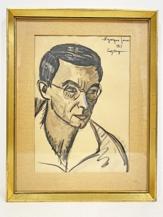 Nyergesi János festmény - férfi portré 1967