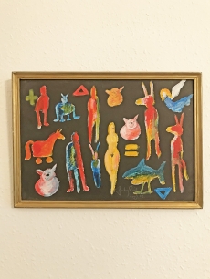 Szalay Pál - Absztrakt festmény - Aranymacska meséi