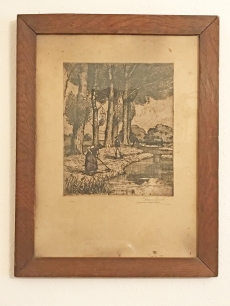 Tipary Dezső - életkép rézkarc - 1910