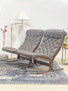 Ingmar Relling design bőr fotel pár