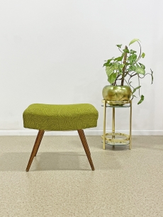 Zöld, mid-century modern ülőke vagy lábtartó